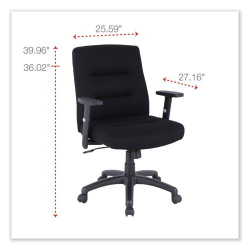 Alera Kesson Series Petite Office Chair, Supports Up to 300 lb, 17.71" to 21.65" Seat Height, Black. Picture 2