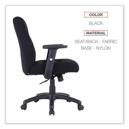 Alera Kesson Series Petite Office Chair, Supports Up to 300 lb, 17.71" to 21.65" Seat Height, Black. Picture 3