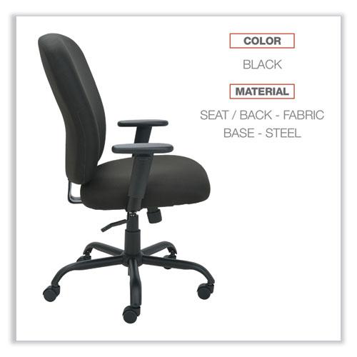 Alera Mota Series Big and Tall Chair, Supports Up to 450 lb, 19.68" to 23.22" Seat Height, Black. Picture 3