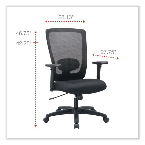 Alera Envy Series Mesh High-Back Swivel/Tilt Chair, Supports Up to 250 lb, 16.88" to 21.5" Seat Height, Black. Picture 2