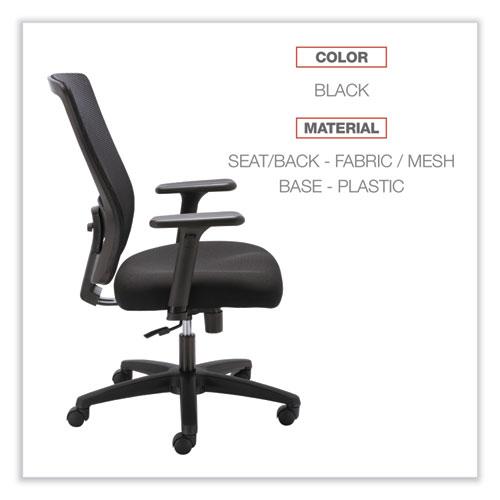 Alera Envy Series Mesh High-Back Swivel/Tilt Chair, Supports Up to 250 lb, 16.88" to 21.5" Seat Height, Black. Picture 4