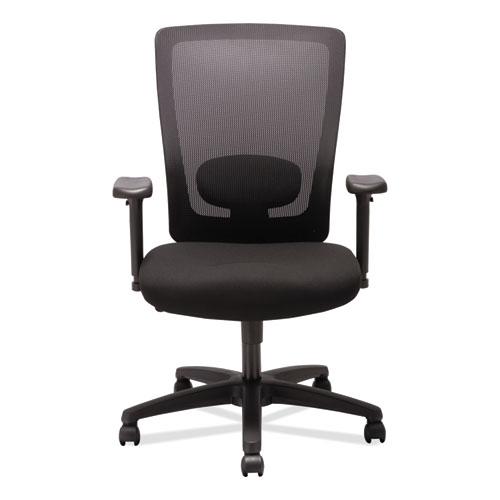Alera Envy Series Mesh High-Back Swivel/Tilt Chair, Supports Up to 250 lb, 16.88" to 21.5" Seat Height, Black. Picture 7