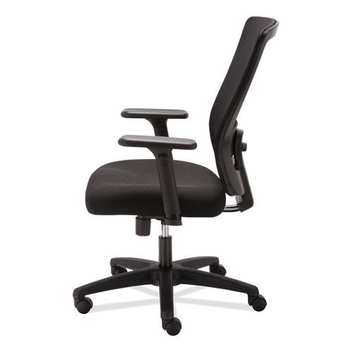 Alera Envy Series Mesh High-Back Swivel/Tilt Chair, Supports Up to 250 lb, 16.88" to 21.5" Seat Height, Black. Picture 8