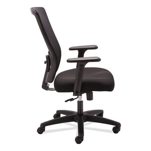 Alera Envy Series Mesh High-Back Swivel/Tilt Chair, Supports Up to 250 lb, 16.88" to 21.5" Seat Height, Black. Picture 9