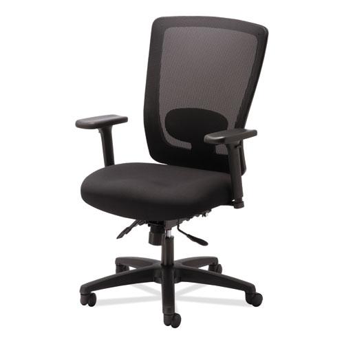 Alera Envy Series Mesh High-Back Multifunction Chair, Supports Up to 250 lb, 16.88" to 21.5" Seat Height, Black. Picture 9