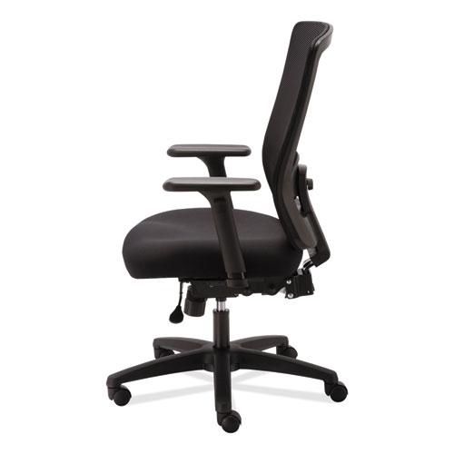 Alera Envy Series Mesh High-Back Multifunction Chair, Supports Up to 250 lb, 16.88" to 21.5" Seat Height, Black. Picture 10