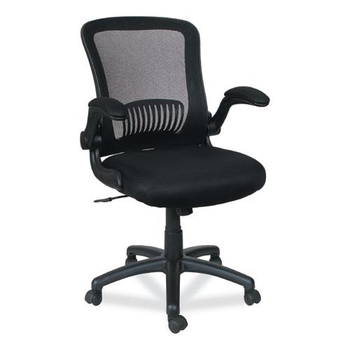 Alera EB-E Series Swivel/Tilt Mid-Back Mesh Chair, Supports Up to 275 lb, 18.11" to 22.04" Seat Height, Black. Picture 1