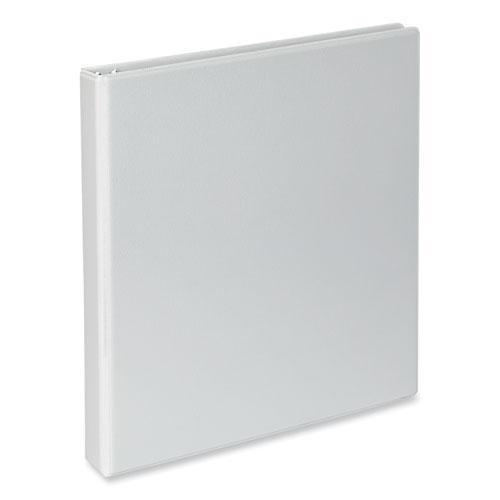 Slant D-Ring View Binder, 3 Rings, 1" Capacity, 11 x 8.5, White, 12/Carton. Picture 11