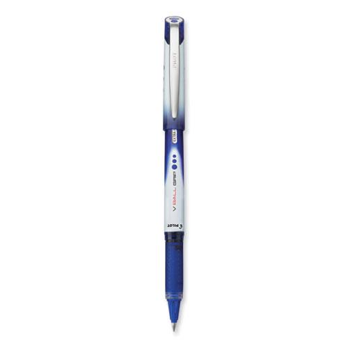 VBall Grip Liquid Ink Roller Ball Pen, Stick, Extra-Fine 0.5 mm, Blue Ink, Blue/White Barrel, Dozen. Picture 1