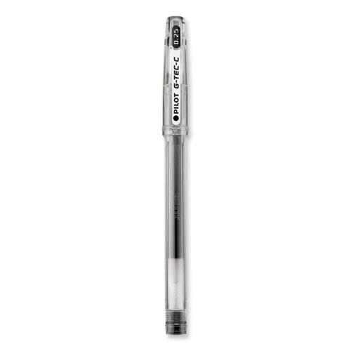 G-TEC-C Ultra Gel Pen, Stick, Extra-Fine 0.4 mm, Black Ink, Clear/Black Barrel, Dozen. Picture 2