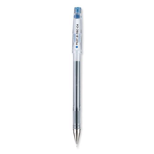 G-TEC-C Ultra Gel Pen, Stick, Extra-Fine 0.4 mm, Blue Ink, Clear/Blue Barrel, Dozen. Picture 1