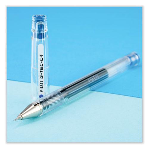 G-TEC-C Ultra Gel Pen, Stick, Extra-Fine 0.4 mm, Blue Ink, Clear/Blue Barrel, Dozen. Picture 3