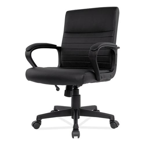 Alera Breich Series Manager Chair, Supports Up to 275 lbs, 16.73" to 20.39" Seat Height, Black Seat/Back, Black Base. Picture 2