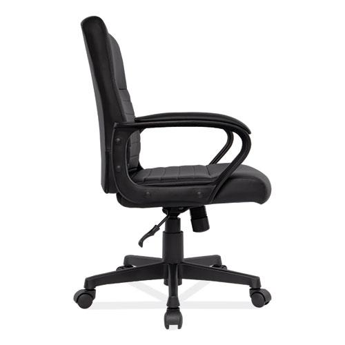 Alera Breich Series Manager Chair, Supports Up to 275 lbs, 16.73" to 20.39" Seat Height, Black Seat/Back, Black Base. Picture 3