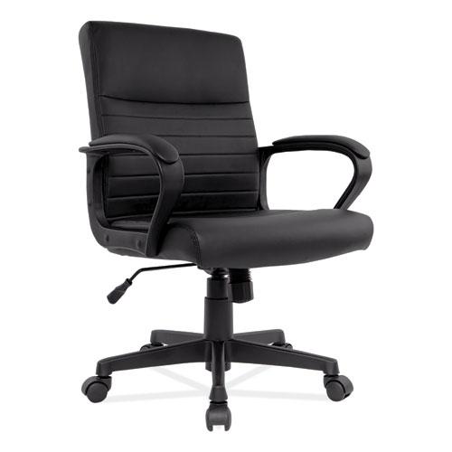 Alera Breich Series Manager Chair, Supports Up to 275 lbs, 16.73" to 20.39" Seat Height, Black Seat/Back, Black Base. Picture 1