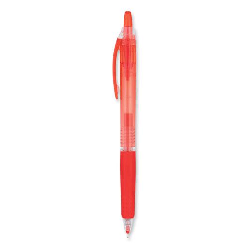 Precise Gel BeGreen Gel Pen, Retractable, Fine 0.7 mm, Red Ink, Translucent Red Barrel, Dozen. Picture 1