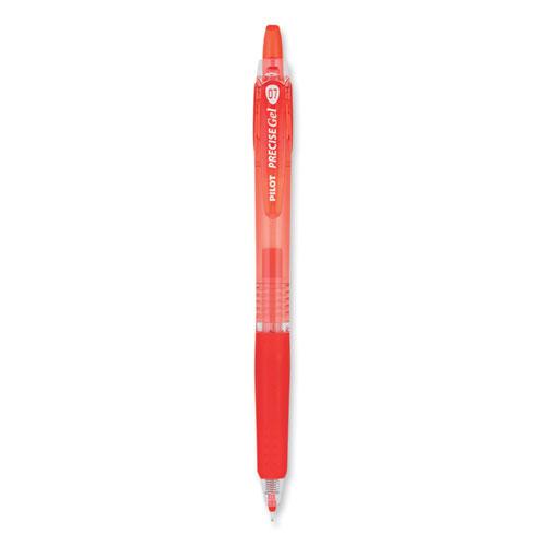 Precise Gel BeGreen Gel Pen, Retractable, Fine 0.7 mm, Red Ink, Translucent Red Barrel, Dozen. Picture 3
