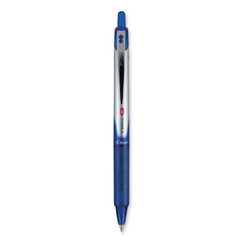 VBall RT Liquid Ink Roller Ball Pen, Retractable, Fine 0.7 mm, Blue Ink, Blue/White Barrel. Picture 1