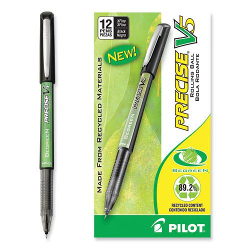 Precise V5 BeGreen Roller Ball Pen, Stick, Extra-Fine 0.5 mm, Black Ink, Black Barrel, Dozen. Picture 3