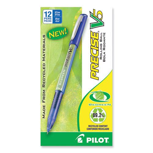 Precise V5 BeGreen Roller Ball Pen, Stick, Extra-Fine 0.5 mm, Blue Ink, Blue Barrel, Dozen. Picture 2