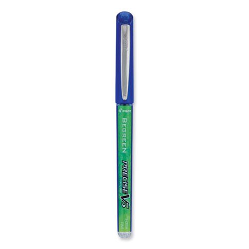 Precise V5 BeGreen Roller Ball Pen, Stick, Extra-Fine 0.5 mm, Blue Ink, Blue Barrel, Dozen. Picture 3