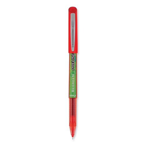 Precise V5 BeGreen Roller Ball Pen, Stick, Extra-Fine 0.5 mm, Red Ink, Red Barrel, Dozen. Picture 1
