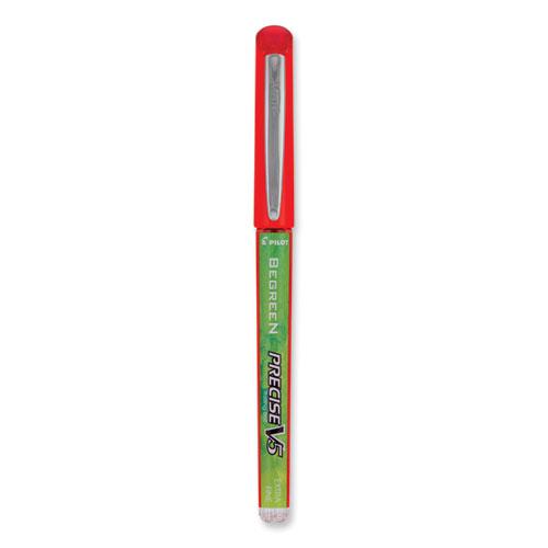 Precise V5 BeGreen Roller Ball Pen, Stick, Extra-Fine 0.5 mm, Red Ink, Red Barrel, Dozen. Picture 3