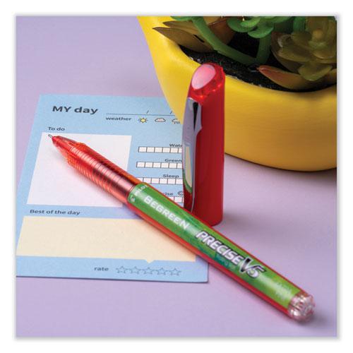 Precise V5 BeGreen Roller Ball Pen, Stick, Extra-Fine 0.5 mm, Red Ink, Red Barrel, Dozen. Picture 4