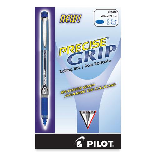 Precise Grip Roller Ball Pen, Stick, Extra-Fine 0.5 mm, Blue Ink, Blue Barrel. Picture 2