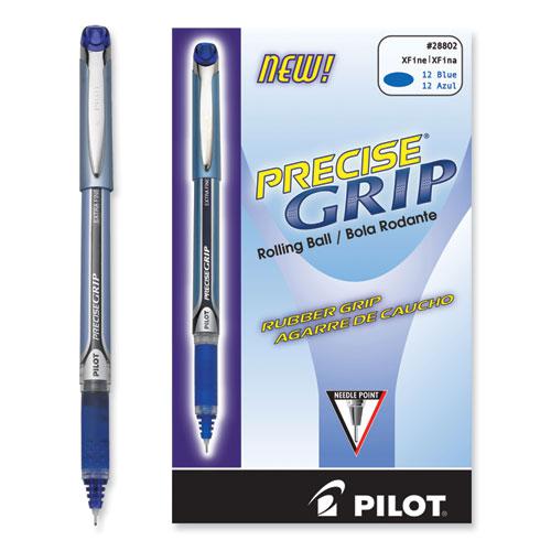 Precise Grip Roller Ball Pen, Stick, Extra-Fine 0.5 mm, Blue Ink, Blue Barrel. Picture 4