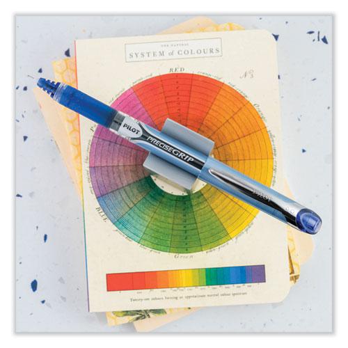 Precise Grip Roller Ball Pen, Stick, Extra-Fine 0.5 mm, Blue Ink, Blue Barrel. Picture 5