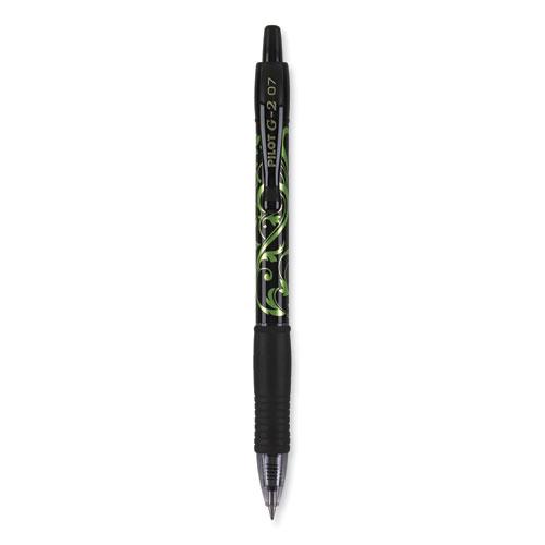 G2 Fashion Premium Gel Pen, Retractable, Fine 0.7 mm, Black Ink, Assorted Barrel Colors, 5/Pack. Picture 4