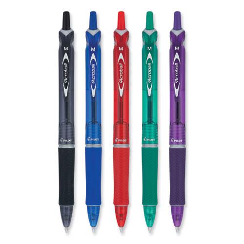 Acroball Colors Advanced Ink Hybrid Gel Pen, Retractable, Medium 1 mm, Assorted Ink and Barrel Colors, 5/Pack. Picture 2