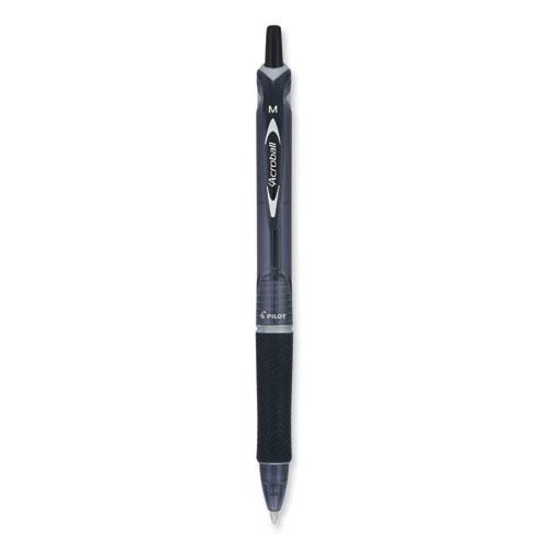 Acroball Colors Advanced Ink Hybrid Gel Pen, Retractable, Medium 1 mm, Black Ink, Smoke/Black Barrel. Picture 1