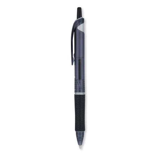 Acroball Colors Advanced Ink Hybrid Gel Pen, Retractable, Medium 1 mm, Black Ink, Smoke/Black Barrel. Picture 2