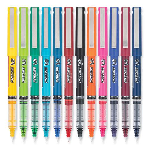 Precise V5 Roller Ball Pen, Stick, Fine 0.5 mm, Assorted Ink and Barrel Colors, Dozen. Picture 2