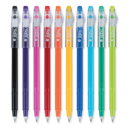 FriXion ColorSticks Erasable Gel Pen, Stick, Fine 0.7 mm, Assorted Ink and Barrel Colors, 10/Pack. Picture 2