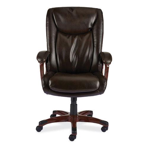Alera Darnick Series Manager Chair, Supports Up to 275 lbs, 17.13" to 20.12" Seat Height, Brown Seat/Back, Brown Base. Picture 4
