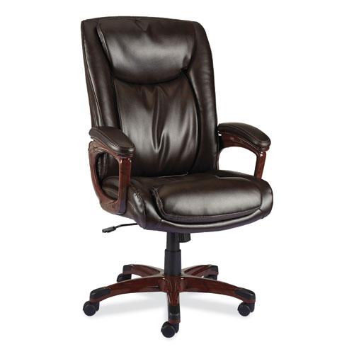 Alera Darnick Series Manager Chair, Supports Up to 275 lbs, 17.13" to 20.12" Seat Height, Brown Seat/Back, Brown Base. Picture 1