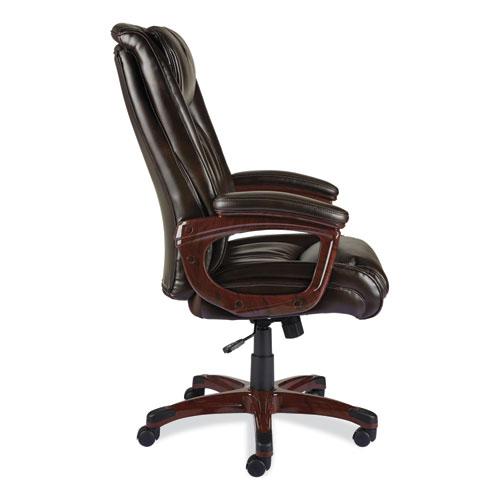 Alera Darnick Series Manager Chair, Supports Up to 275 lbs, 17.13" to 20.12" Seat Height, Brown Seat/Back, Brown Base. Picture 2
