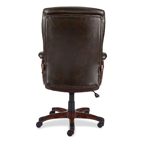 Alera Darnick Series Manager Chair, Supports Up to 275 lbs, 17.13" to 20.12" Seat Height, Brown Seat/Back, Brown Base. Picture 3