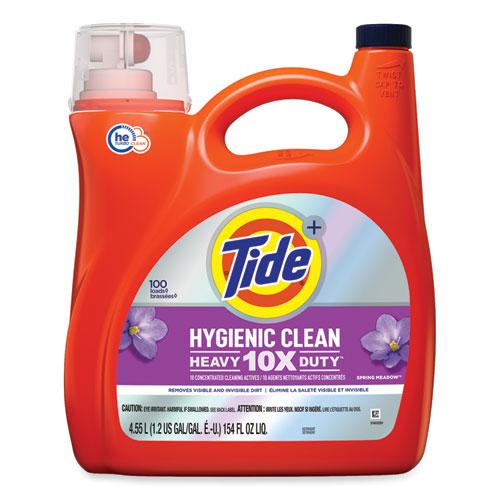 Hygienic Clean Heavy 10x Duty Liquid Laundry Detergent, Spring Meadow, 154 oz Bottle, 4/Carton. Picture 1
