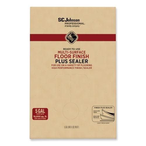 Ready-To-Use Multi-Surface Floor Finish Plus Sealer, Light Fresh Scent, 5 gal Bag-in-Box. Picture 3