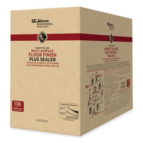 Ready-To-Use Multi-Surface Floor Finish Plus Sealer, Light Fresh Scent, 5 gal Bag-in-Box. Picture 1