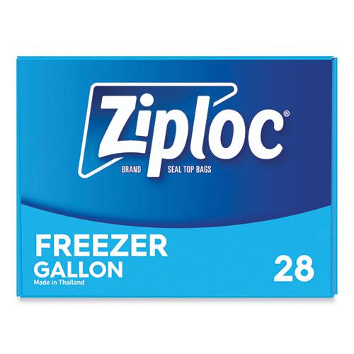 Zipper Freezer Bags, 1 gal, 2.7 mil, 9.6" x 12.1", Clear, 28/Box. Picture 3