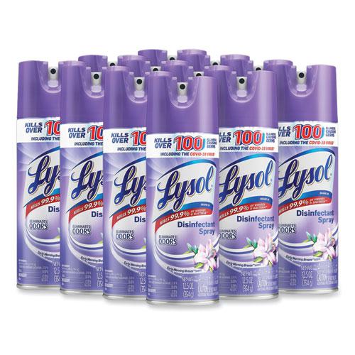 Disinfectant Spray, Early Morning Breeze, 12.5 oz Aerosol Spray, 12/Carton. Picture 1