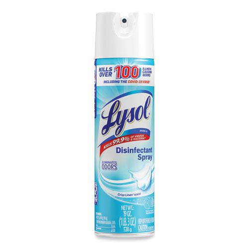 Disinfectant Spray, Crisp Linen, 19 oz Aerosol Spray, 12/Carton. Picture 2