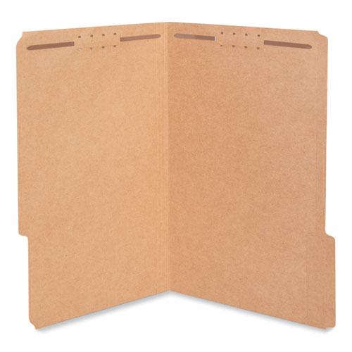 Reinforced Top Tab Fastener Folders, 0.75" Expansion, 2 Fasteners, Legal Size, Brown Kraft Exterior, 50/Box. Picture 1