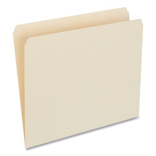 Top Tab File Folders, Straight Tabs, Letter Size, 0.75" Expansion, Manila, 100/Box. Picture 1
