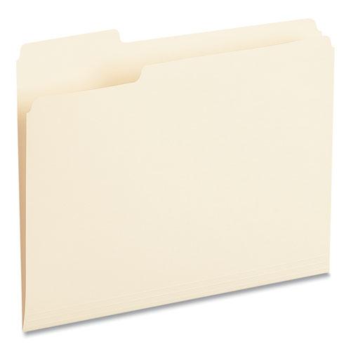 Top Tab File Folders, 1/3-Cut Tabs: Left Position, Letter Size, 0.75" Expansion, Manila, 100/Box. Picture 1